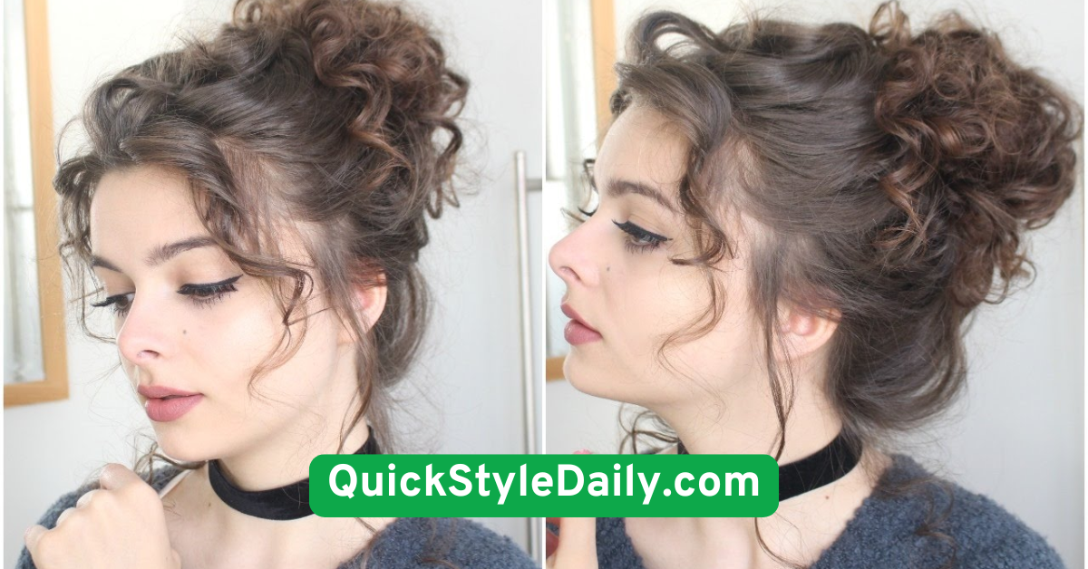 Messy Bun with Loose Strands