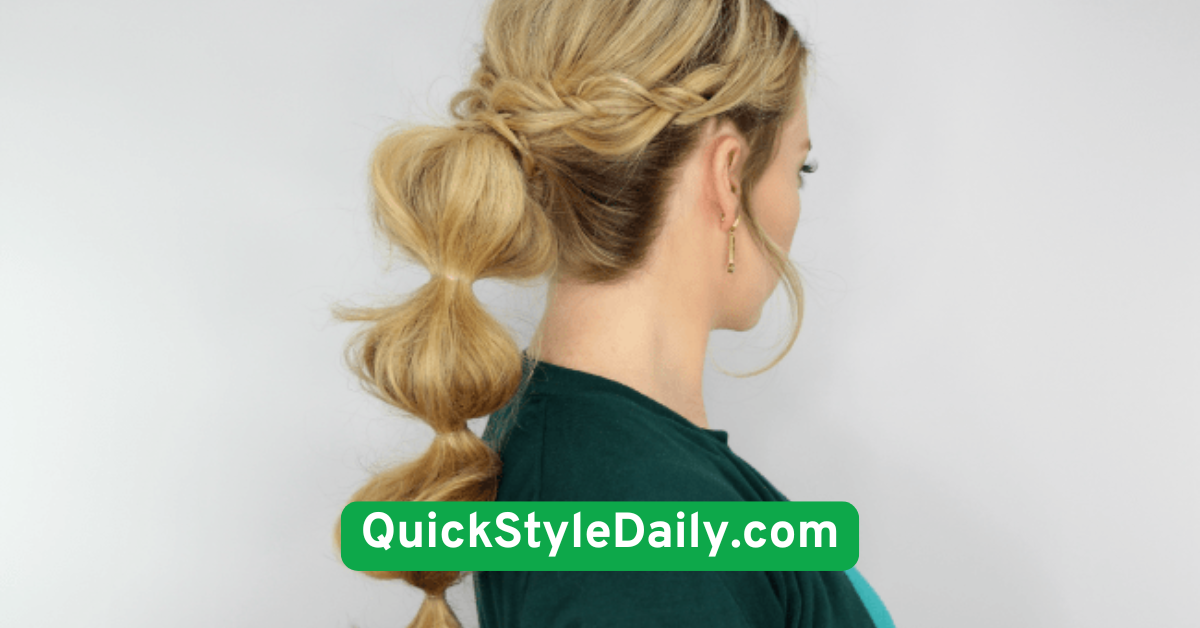 Bubble Ponytail with Clear Elastics