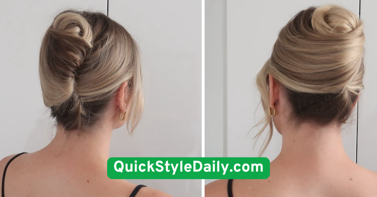 French Roll with Bobby Pins