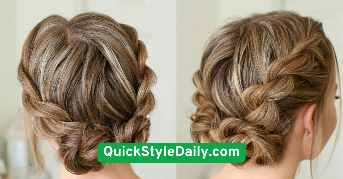 Low Knot with Side Part