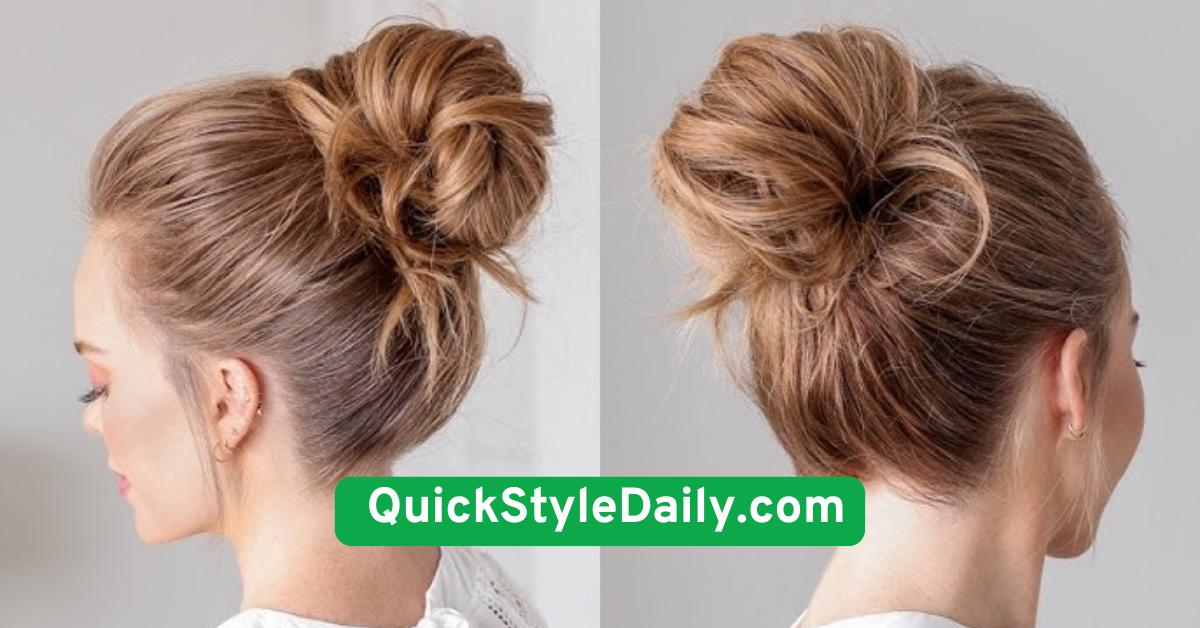  Messy Bun with Texture