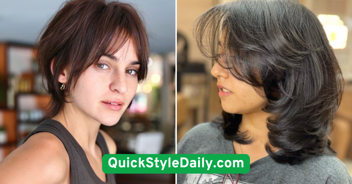 Feathered Short Hair Look