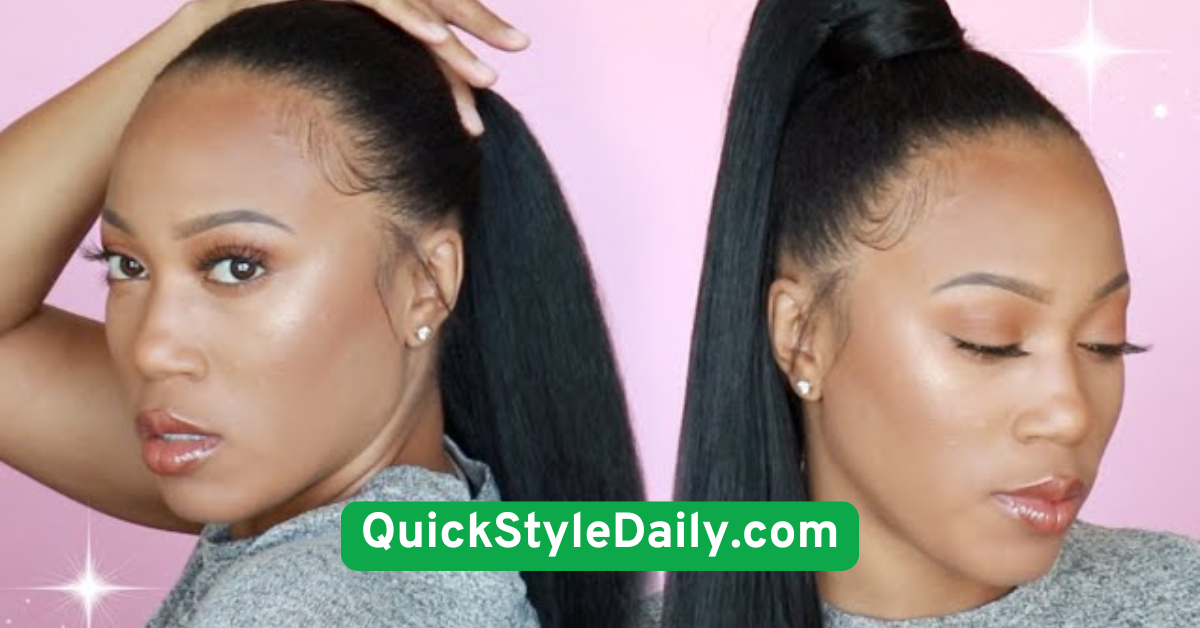  Straight Ponytail with Hair Wrap