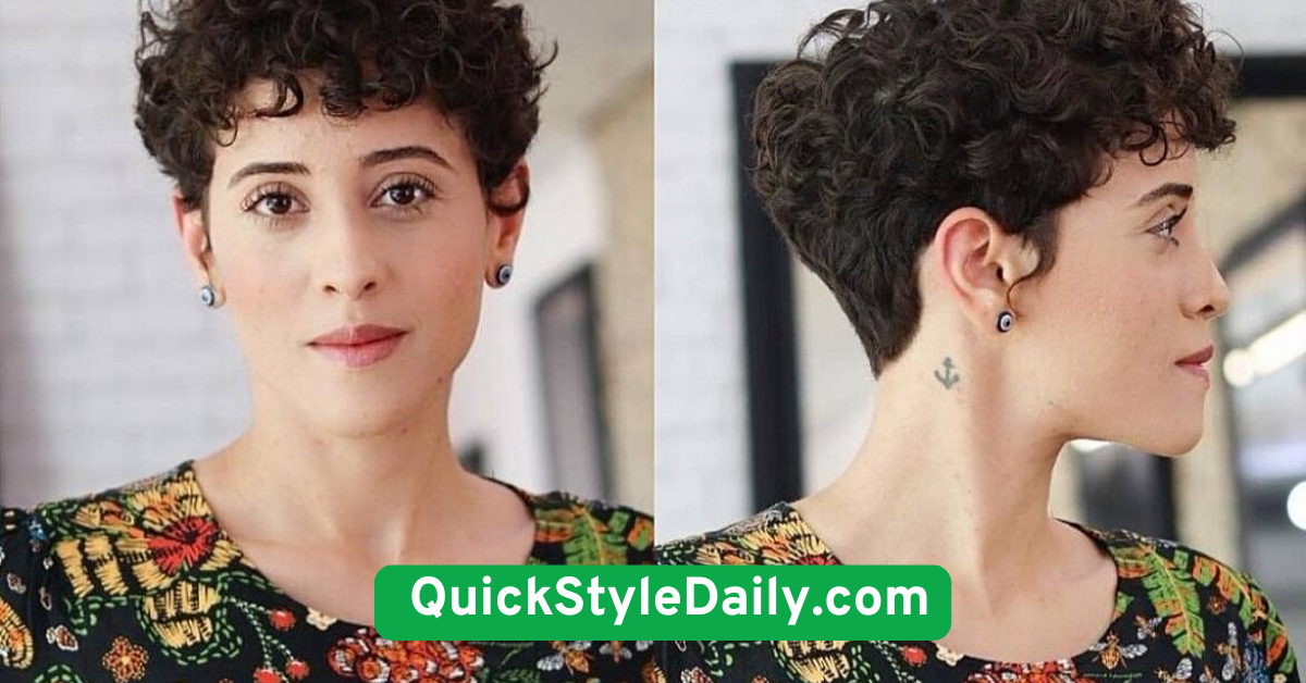 Curly Pixie with Volume