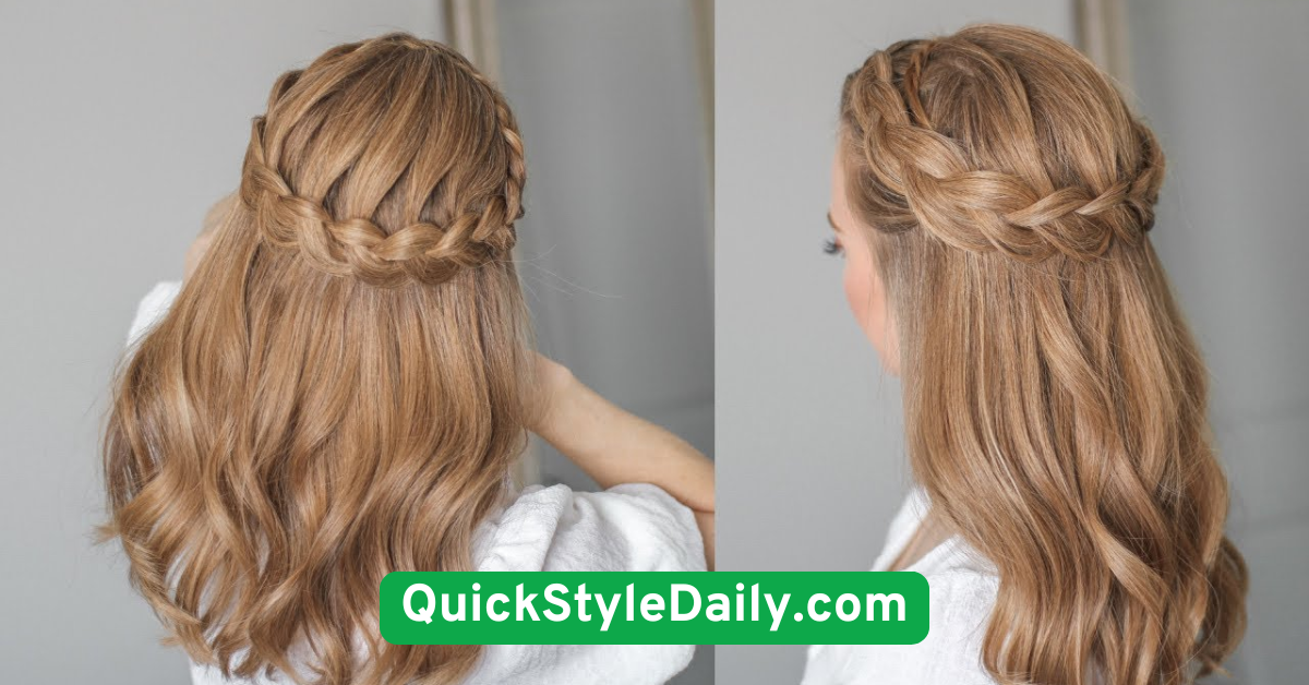 Half-Up Braided Crown