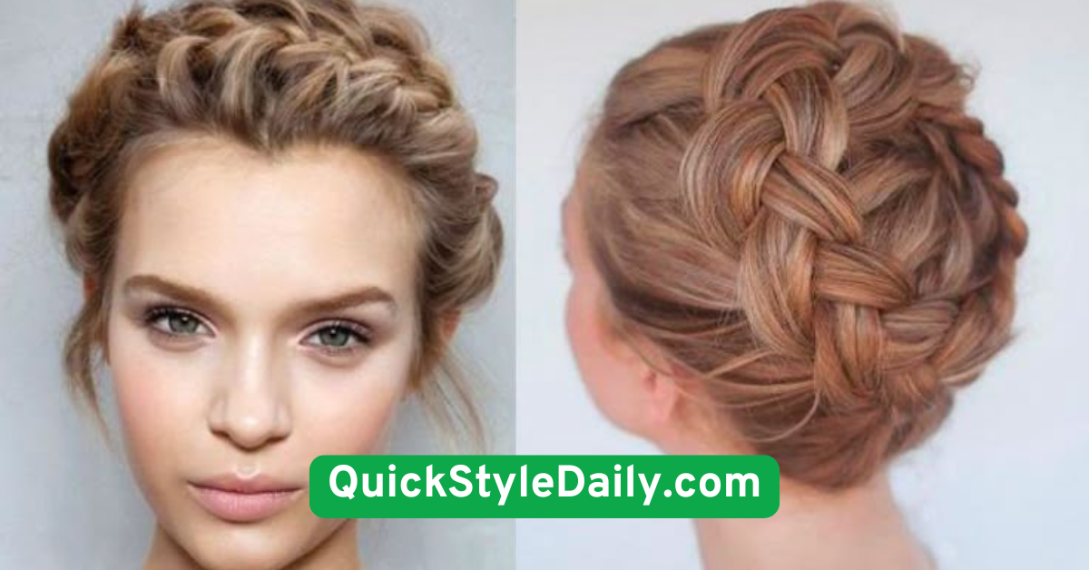 Braided Crown Wrapped in Bun