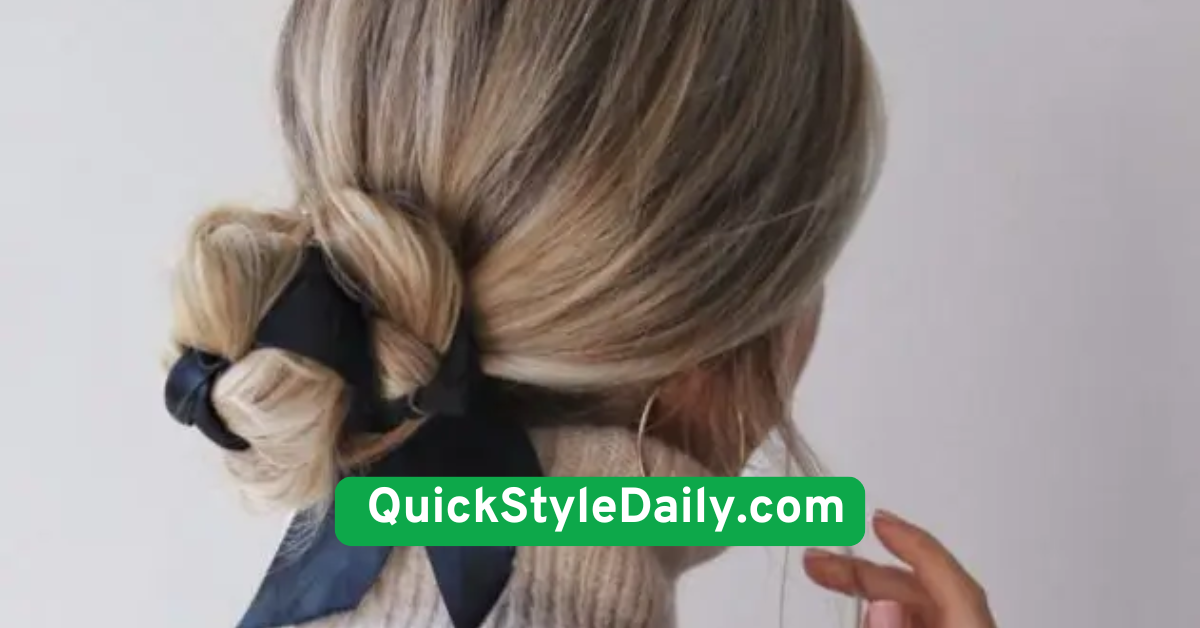 Ribbon-Wrapped Low Bun