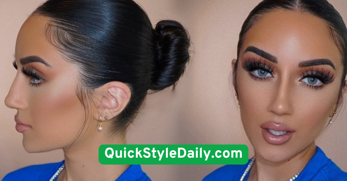 Slick Middle-Parted Low Bun
