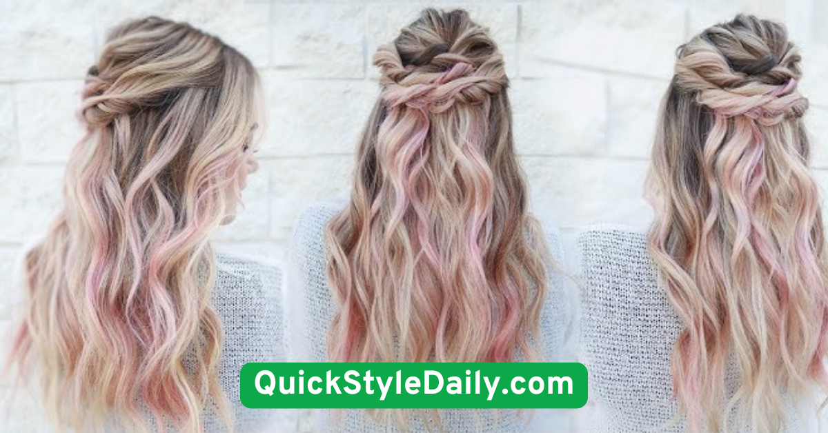  Half-Up Twisted Halo