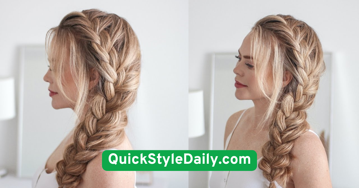  Loose Side Braid with Tucked Ends