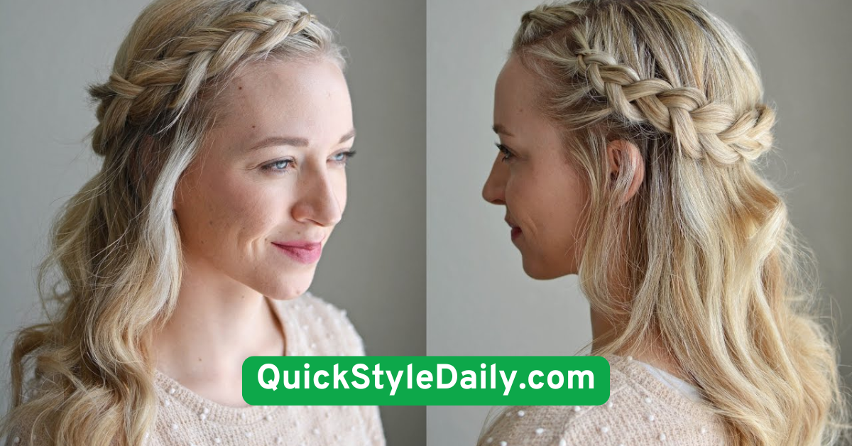  Mini Braided Crown Half-Up