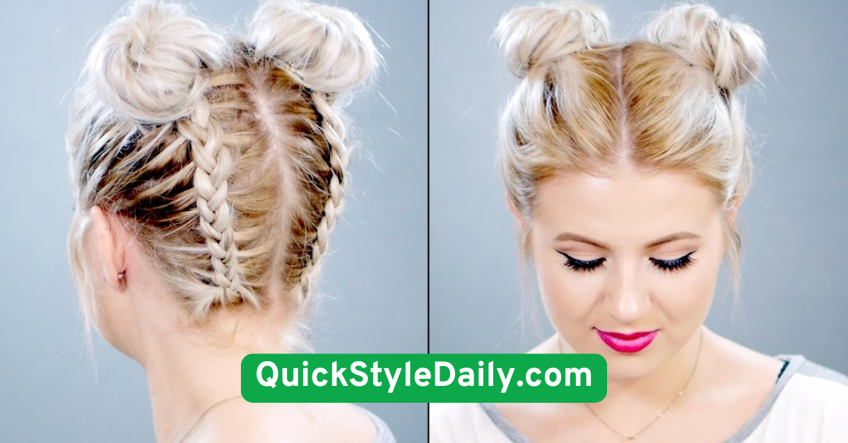Space Buns for Short Hair
