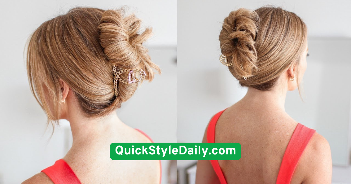 Claw Clip Updo for a Retro Refresh