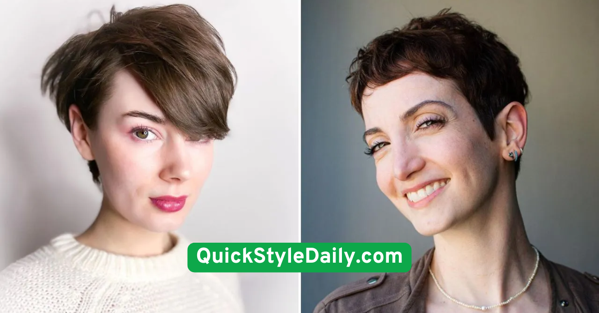Curled Fringe Pixie