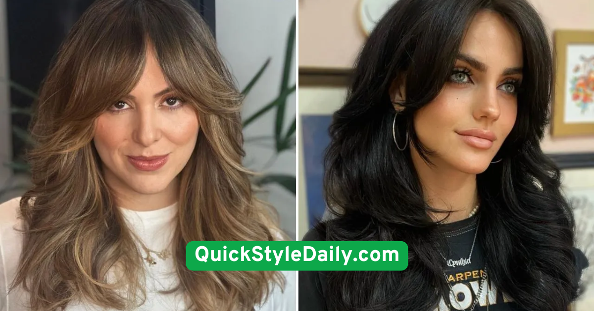 Curtain Bangs with Loose Waves