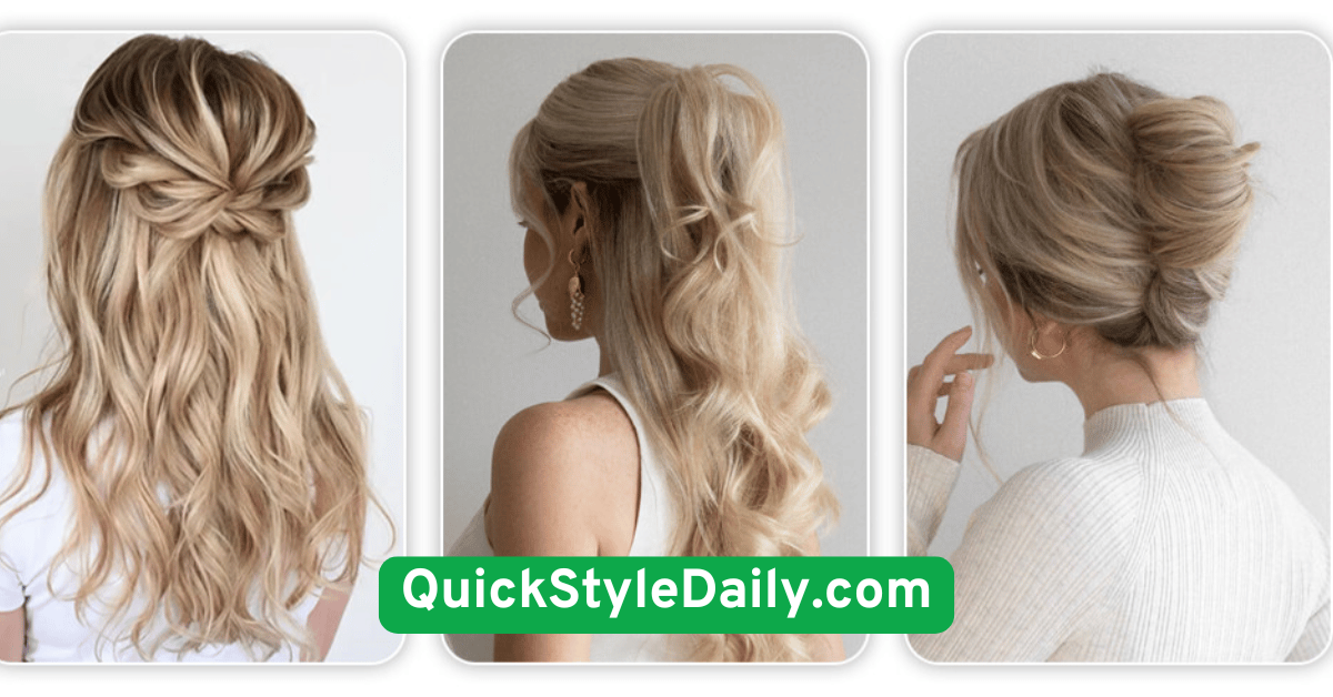Half-Up Style with Crown Volume