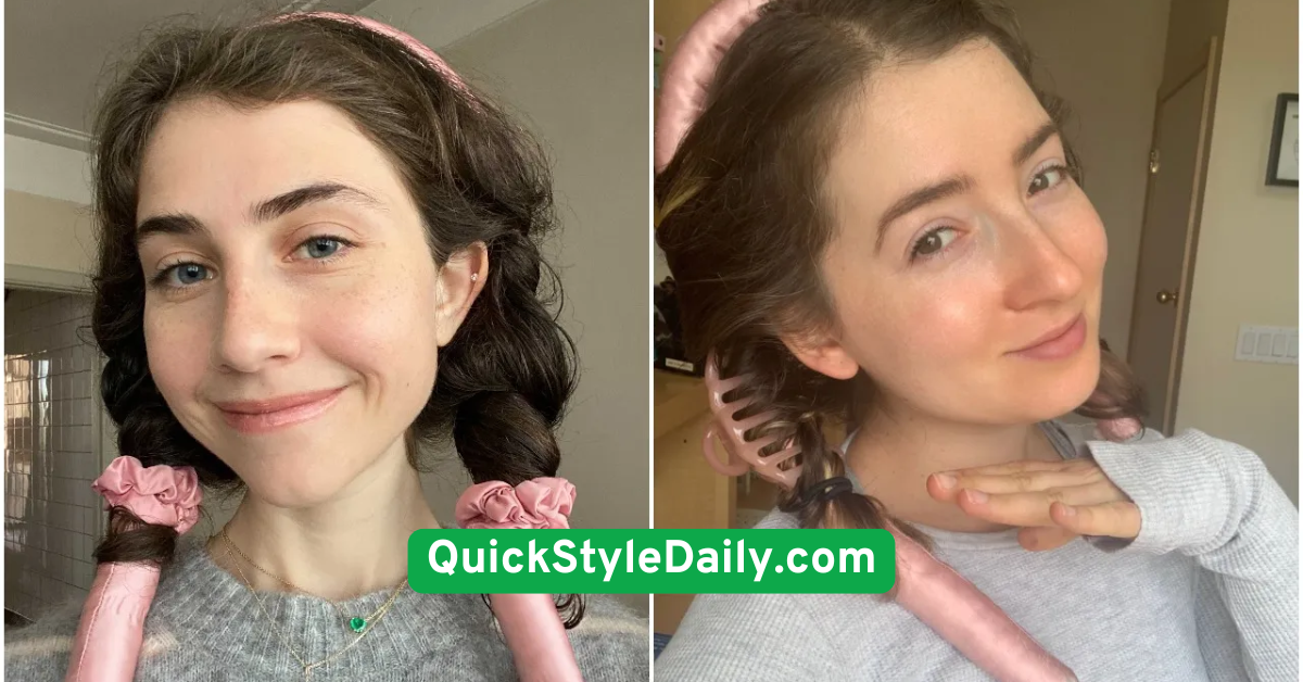 Headband Tuck Roll for Heat-Free Waves