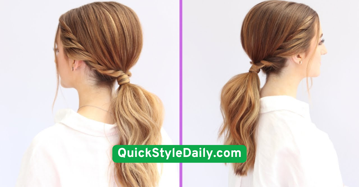 Low Ponytail with a Twist