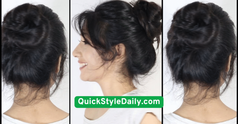 Messy Low Bun for Busy Mornings