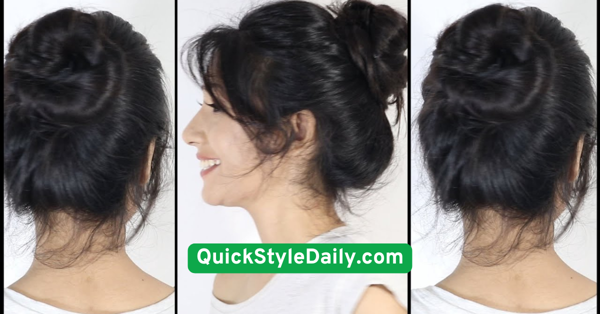 Messy Low Bun for Busy Mornings