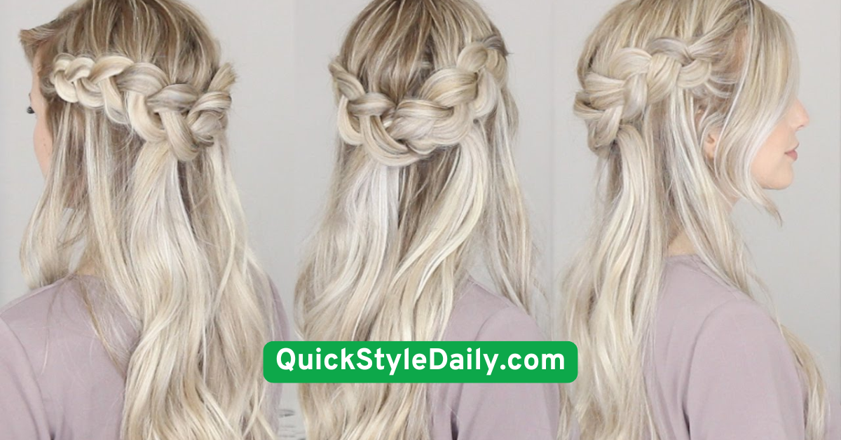 Simple Dutch Braid Crown