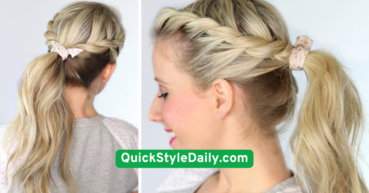 simple Ponytail with a Twist