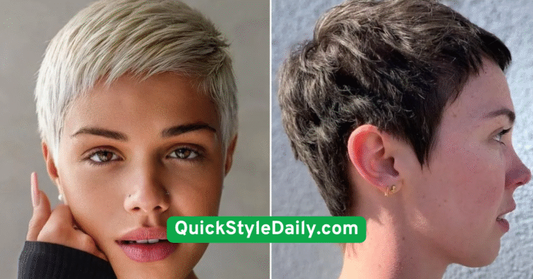 Sleek Side Part Pixie