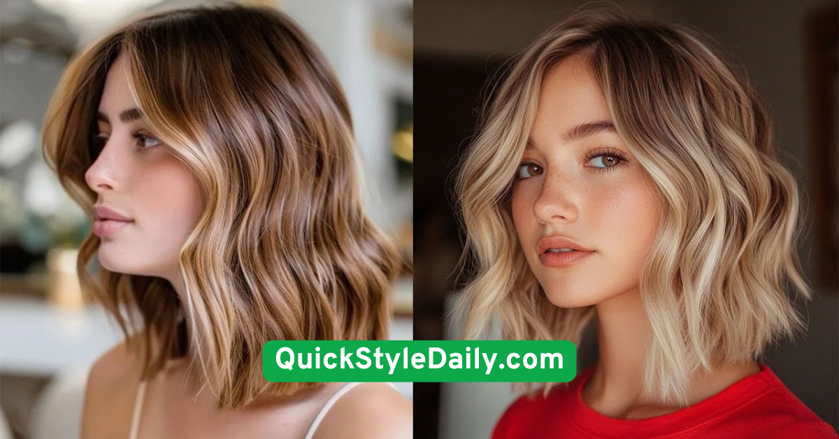Wavy Mid-Length Hair