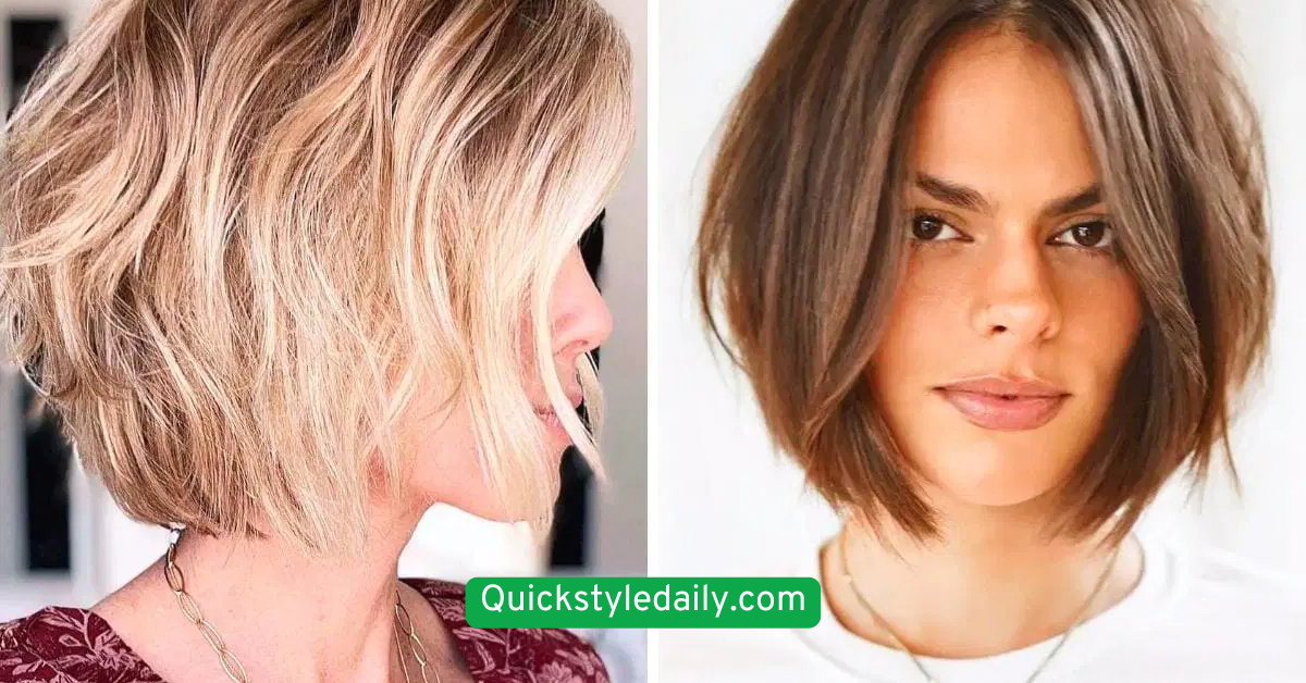 Sleek Bob with Middle Part