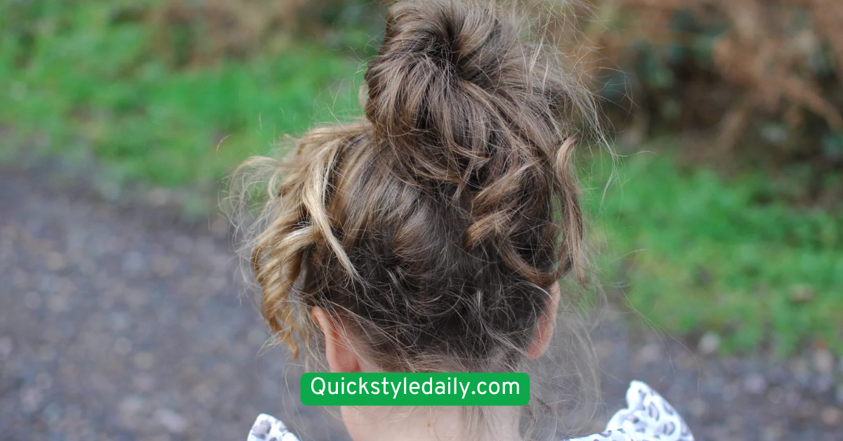 Messy Bun with Face-Framing Strands