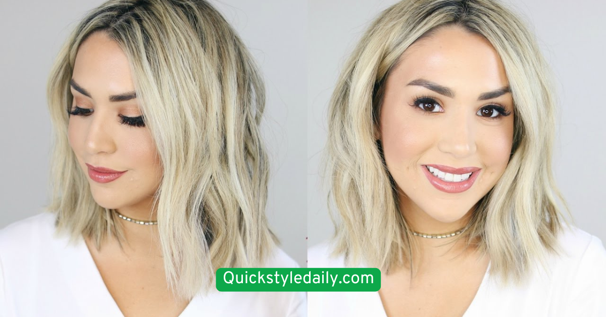 Tousled Bob with Beach Waves
