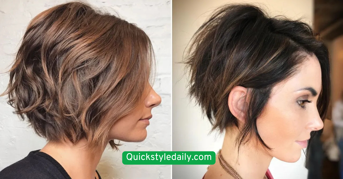 Sleek Side-Parted Short Hair