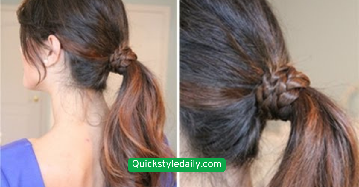 High Ponytail with Wrapped Hair Tie