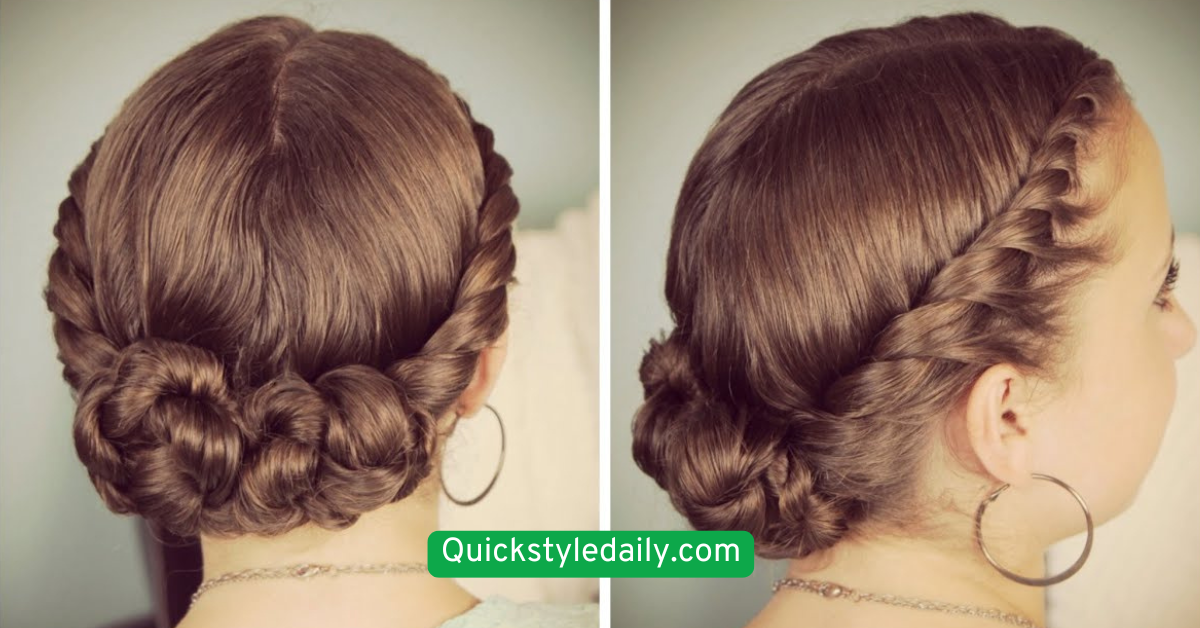 Low Bun with Twists